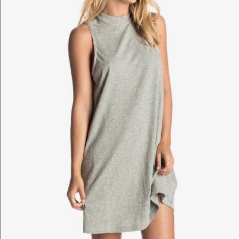 Roxy eyes on summer mock neck gray dress